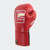 Photo of the front left side of Combat Corner's red Punchers Professional Fight Gloves, which are Mexican Boxing Gloves that are hand made in Thailand. Photo of the front left side of Combat Corner's red Punchers Professional Fight Gloves, which are Mexican Boxing Gloves that are hand made in Thailand.