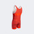 Product photo of Combat Corner’s premium Red CRNR USA Wrestling Singlet. This photo shows the back left side angle of Combat Corner’s CRNR USA Red Singlet. This CRNR USA Red Singlet is part of Combat Corner’s Competition Singlet Series and is fully UWW Compliant to give you champion performance in Freestyle and Greco-Roman wrestling.