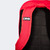 Closeup detail product photo of the deluxe shoulder straps on the red Combat Corner Vital 30 Training Backpack