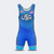 Product photo of Combat Corner’s premium Blue USA Wrestling Singlet. This photo shows the front of Combat Corner’s USA Blue Singlet. This USA Blue Singlet is part of Combat Corner’s Competition Singlet Series and is fully UWW Compliant to give you champion performance in Freestyle and Greco-Roman wrestling.