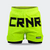 CRNR Functional Combat Shorts, Combat Corner Shorts, Chartreuse 5 Inch Shorts