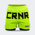 CRNR Functional Combat Shorts, Combat Corner Shorts, Chartreuse 5 Inch Shorts
