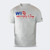 Product photo of Combat Corner’s exclusive WI Wrestle All American Tee. This photo shows the front of Combat Corner’s WI Wrestle All American Tee. This collab All American Tee is part of Combat Corner’s sponsorship of WI Wrestle, the number one news source and fan center for Wisconsin wrestling.