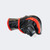 A right side profile view of the Combat Corner Red Ammy MMA Tech 6oz. Fight Glove in black and red, showcasing the padded thumb profile and wrist strap on a light gray background.