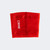 Back view of a single red Combat Corner Lightweight Sublimated Scoring Wristband featuring a white square CRNR logo, isolated on a light gray background.