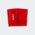 Back view of a single red Combat Corner Lightweight Sublimated Scoring Wristband featuring a white square CRNR logo, isolated on a light gray background.