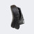 The right side view of the black HMITV Curved Punch Mitts by Combat Corner against a solid light grey background, showcasing the curved hand compartment and front striking surface.