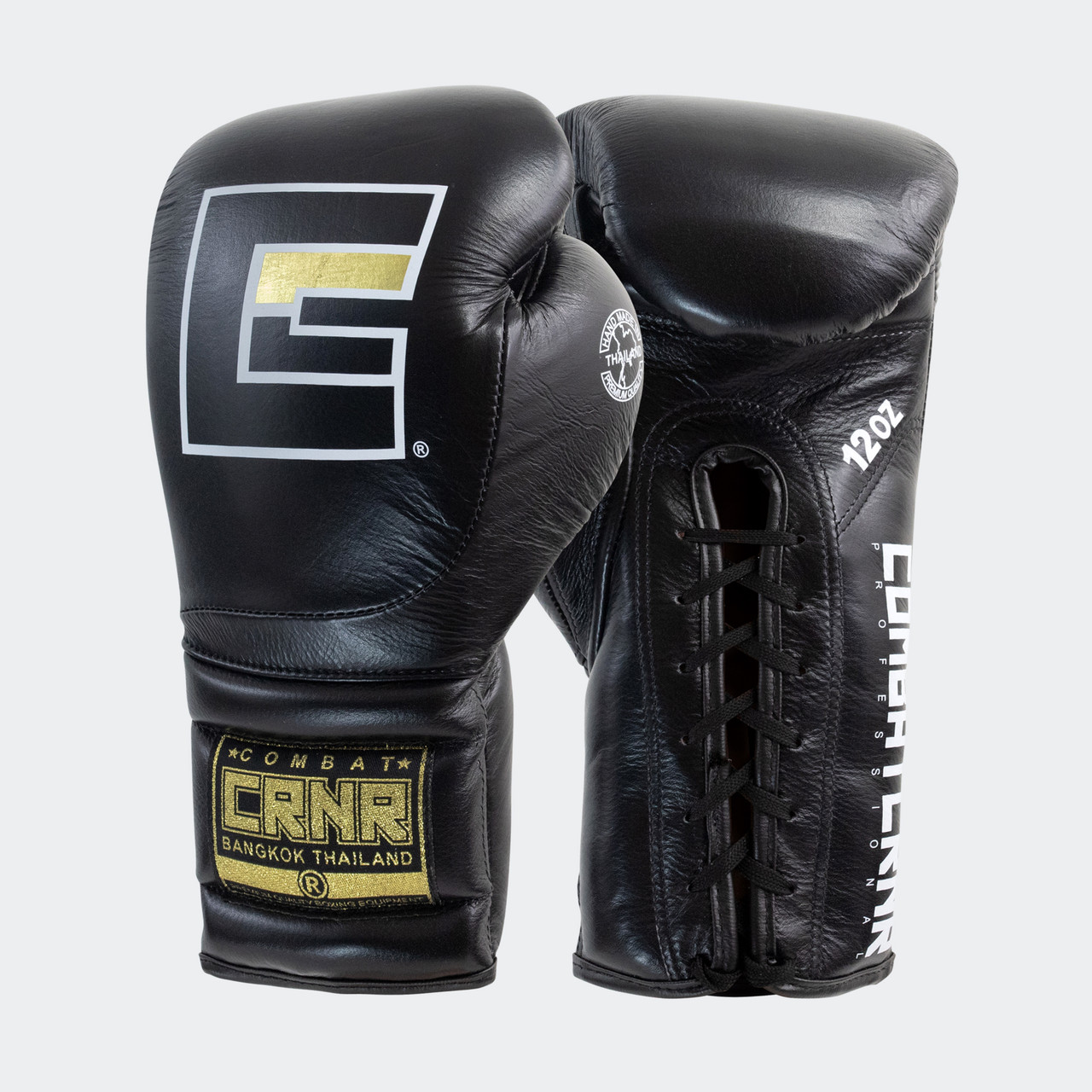 HMIT Lace Up Sparring Gloves | Black | Combat Corner