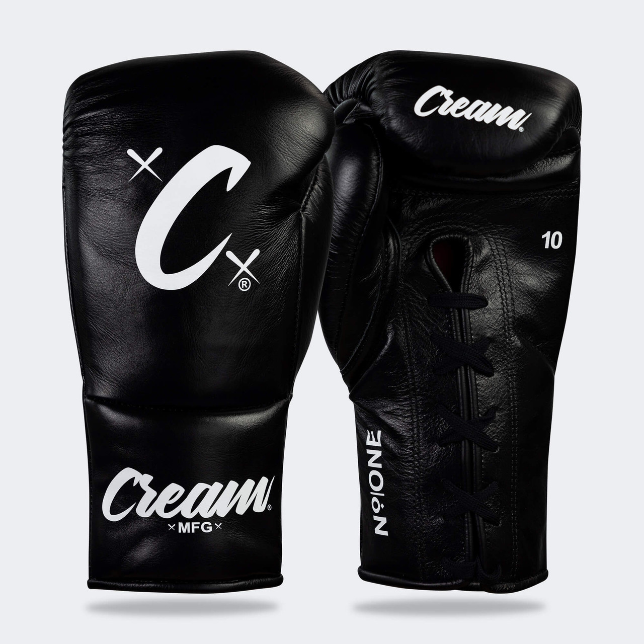Cream TM1 Competition Boxing Gloves | Black
