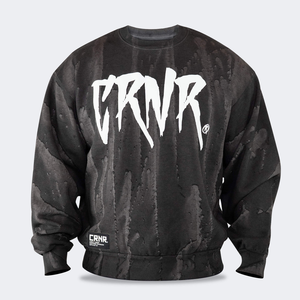 CRNR Thats a Wrap Crew | Black Drip Dye