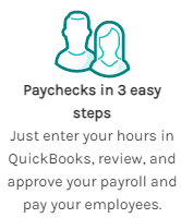 Paychecks in 3 East Steps, QuickBooks, Payroll, Pay your Employees