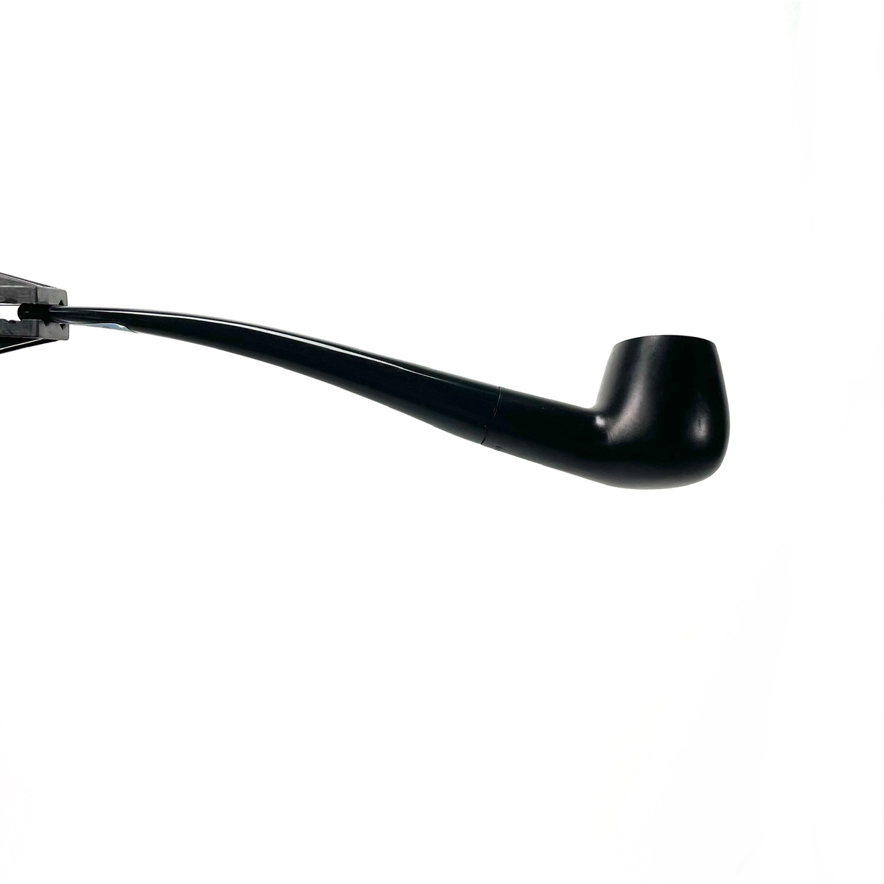 Black 1/4 Bent Billiard Half Churchwarden Briar Pipe By Paykoc