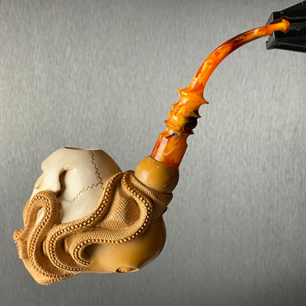 Death by the Depths Below Octopus and Skull by Master Carver