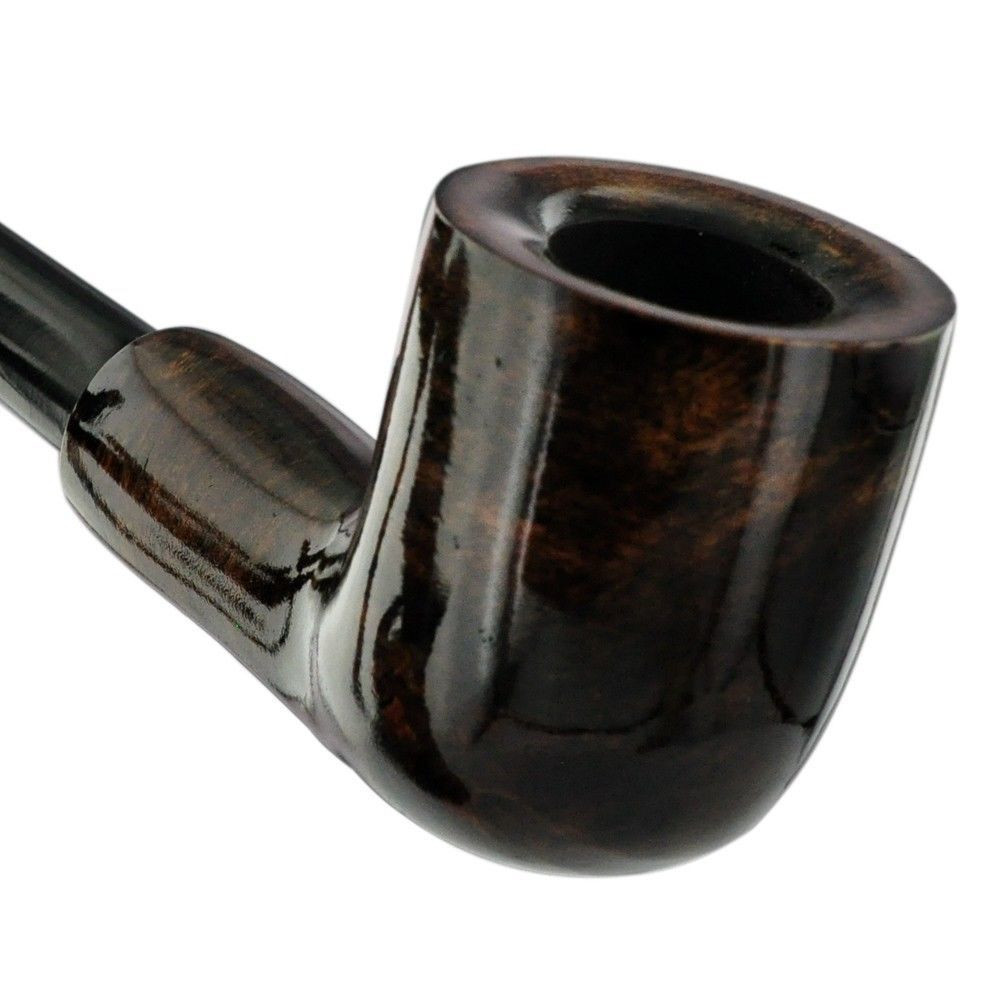 Paykoc Dark Brown Briar Churchwarden Pipe 1/4 Bent BRP71005