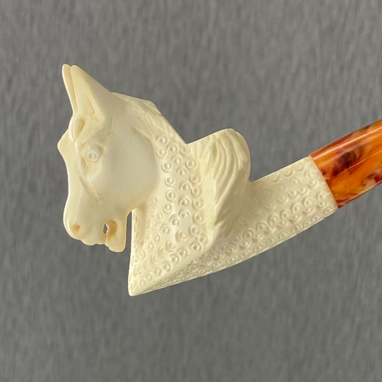 Meerschaum Small Horse 1/2 Bend Tobacco Pipe By Paykoc M01004 