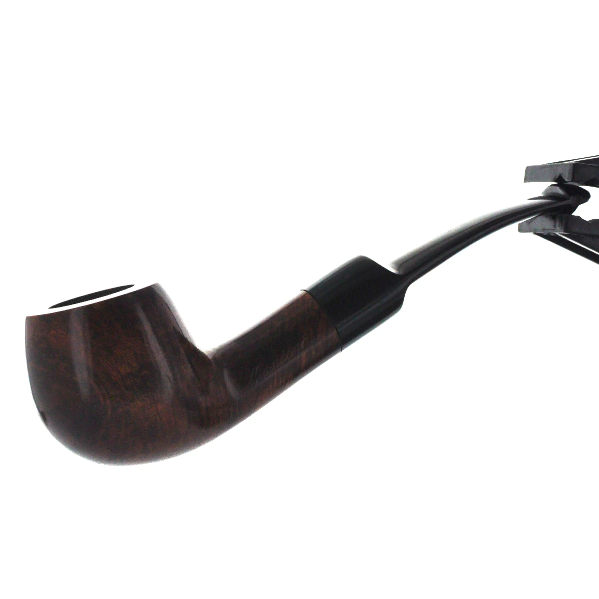 BMT1009 Montini Briar Pipe Dark Brown 1/4 Bent Billiard