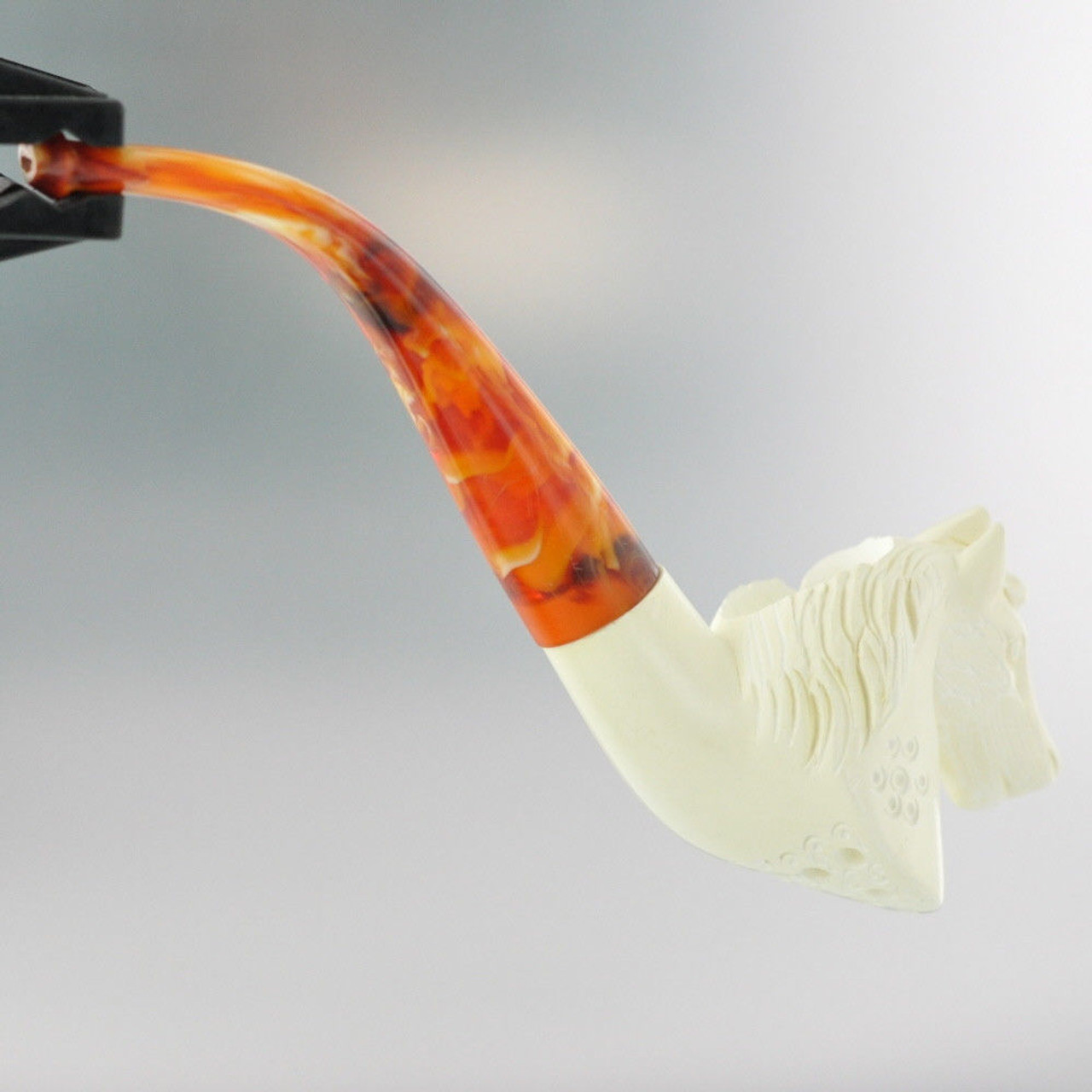 maripooh Meerschaum Small Horse 3/4 Bend Tobacco Pipe By Paykoc