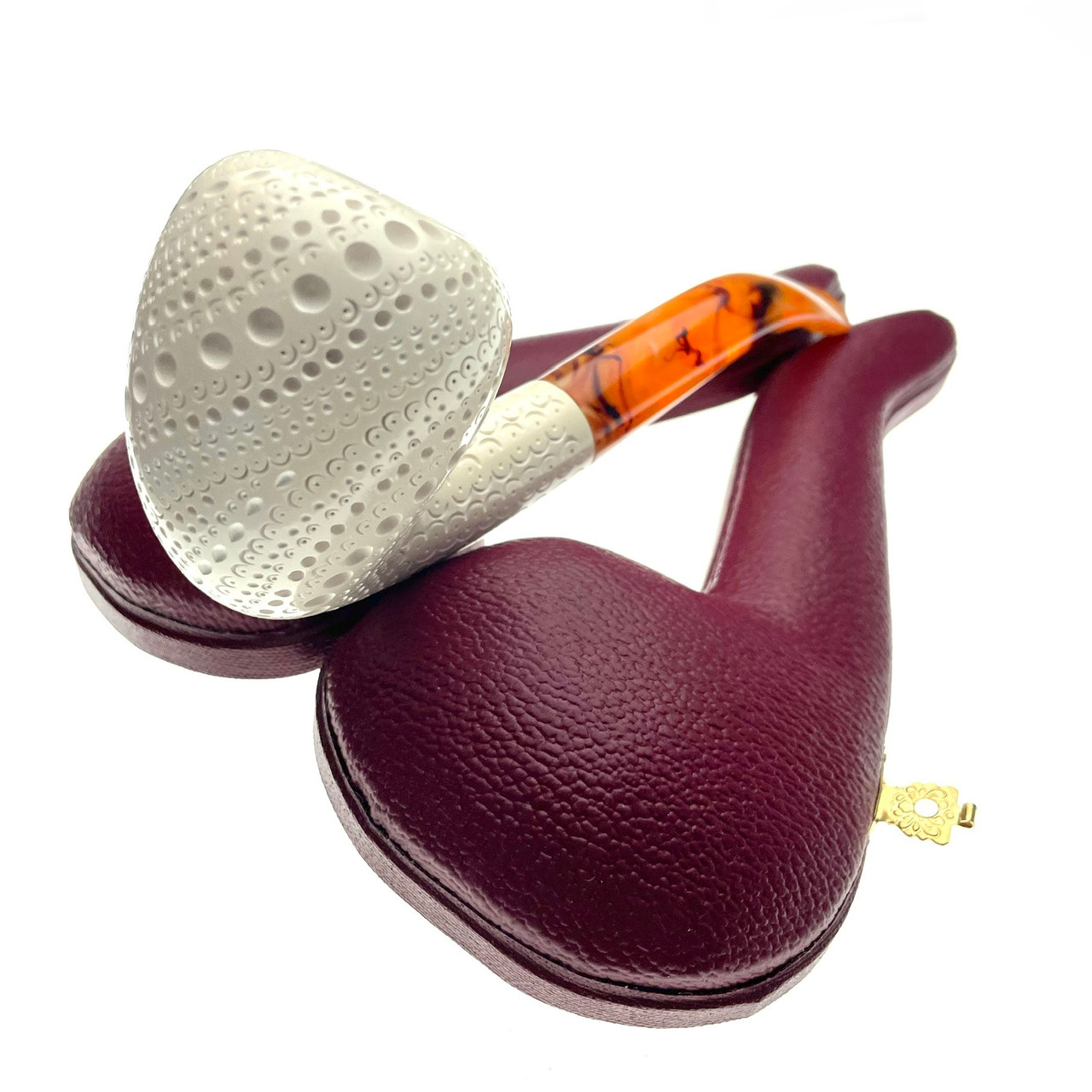 Funky Dublin with Spiral Latticework Meerschaum Tobacco Pipe by