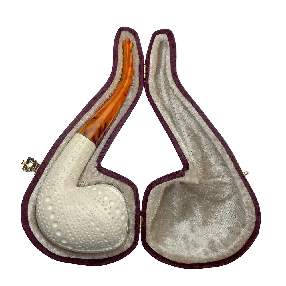 Funky Dublin with Spiral Latticework Meerschaum Tobacco Pipe by