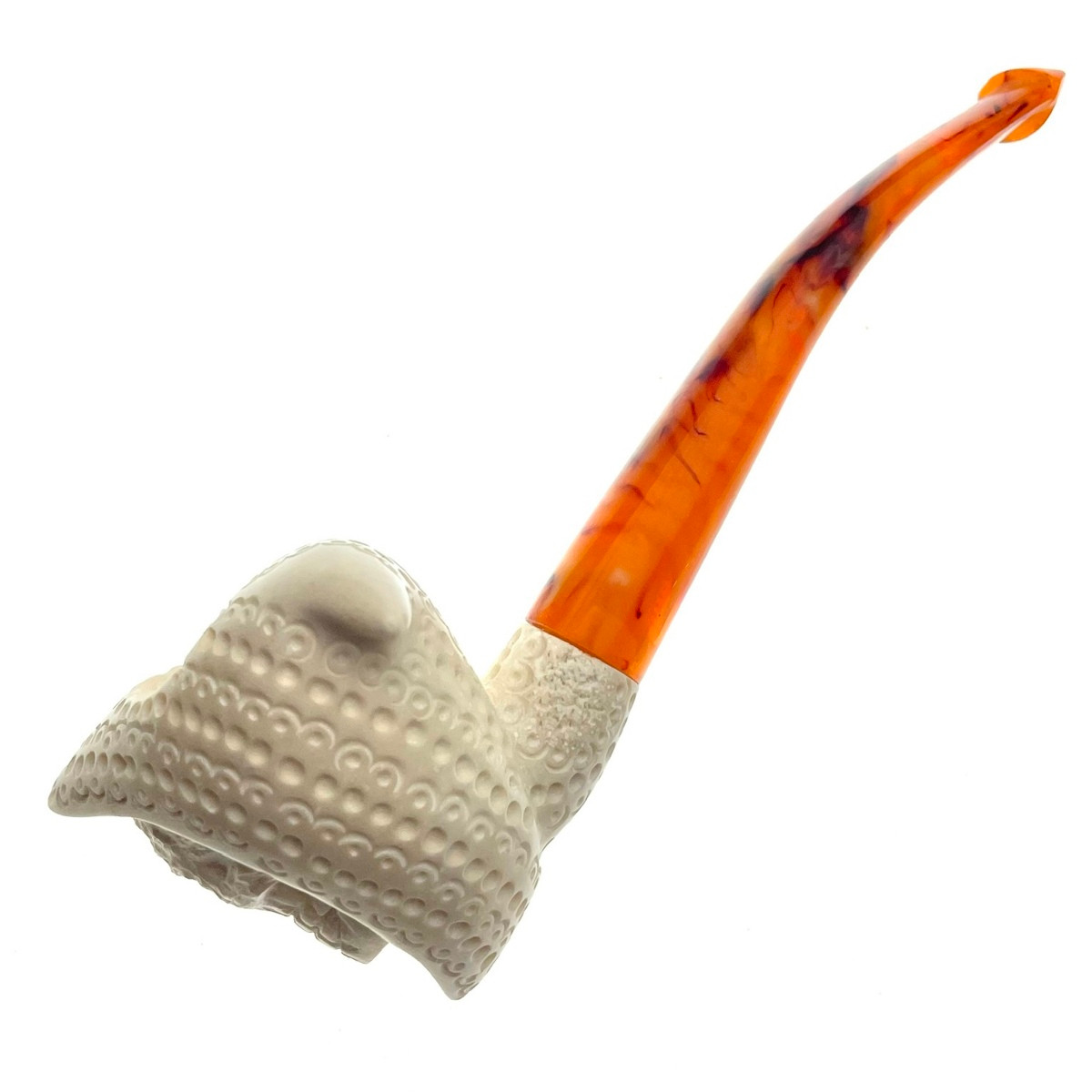 Old Death Babushka Grim Reaper Lattice Meerschaum Tobacco Pipe By