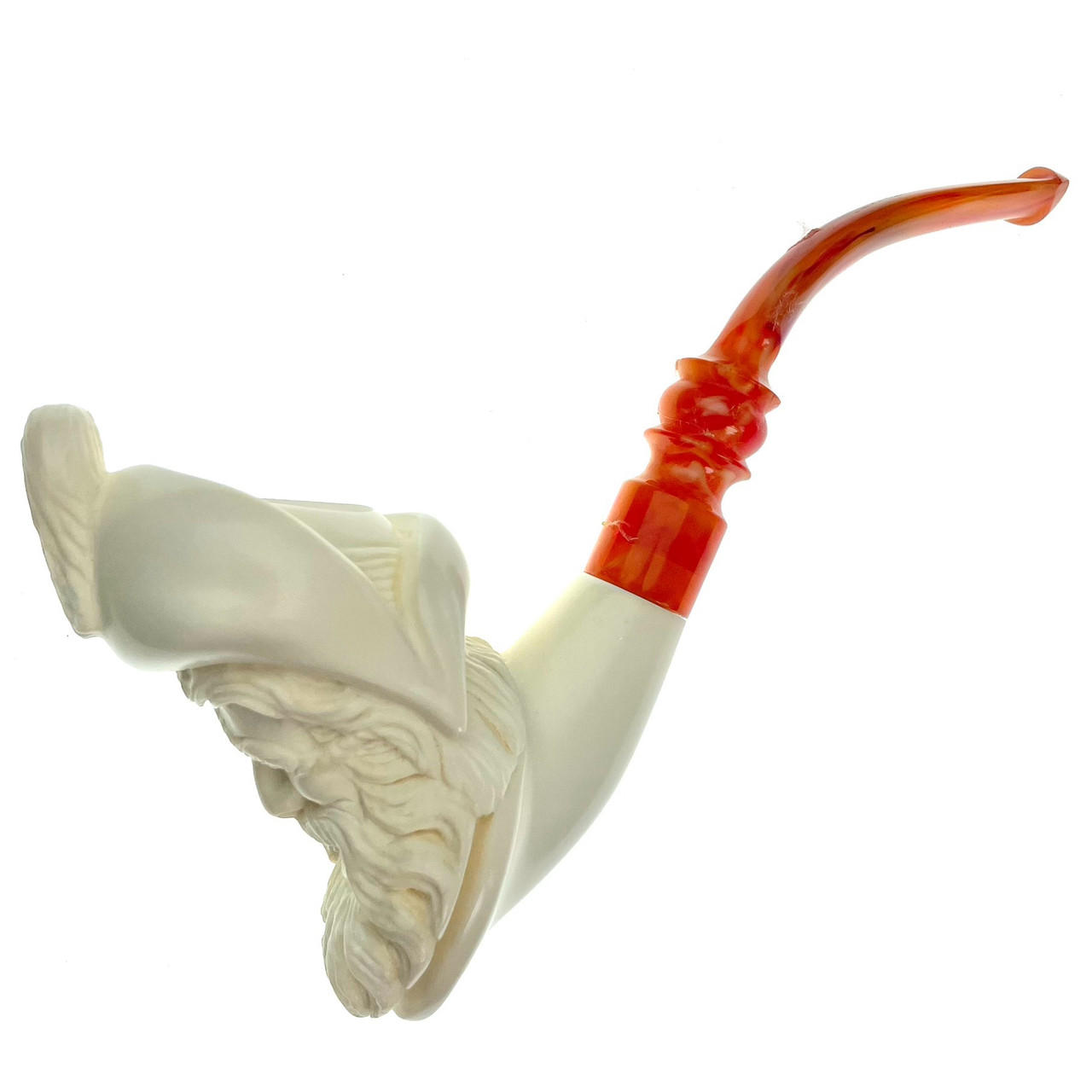 pirate pipe tobacco High Seas Pirate with Eagle Crested Hat Meerschaum Pipe By Paykoc M32105
