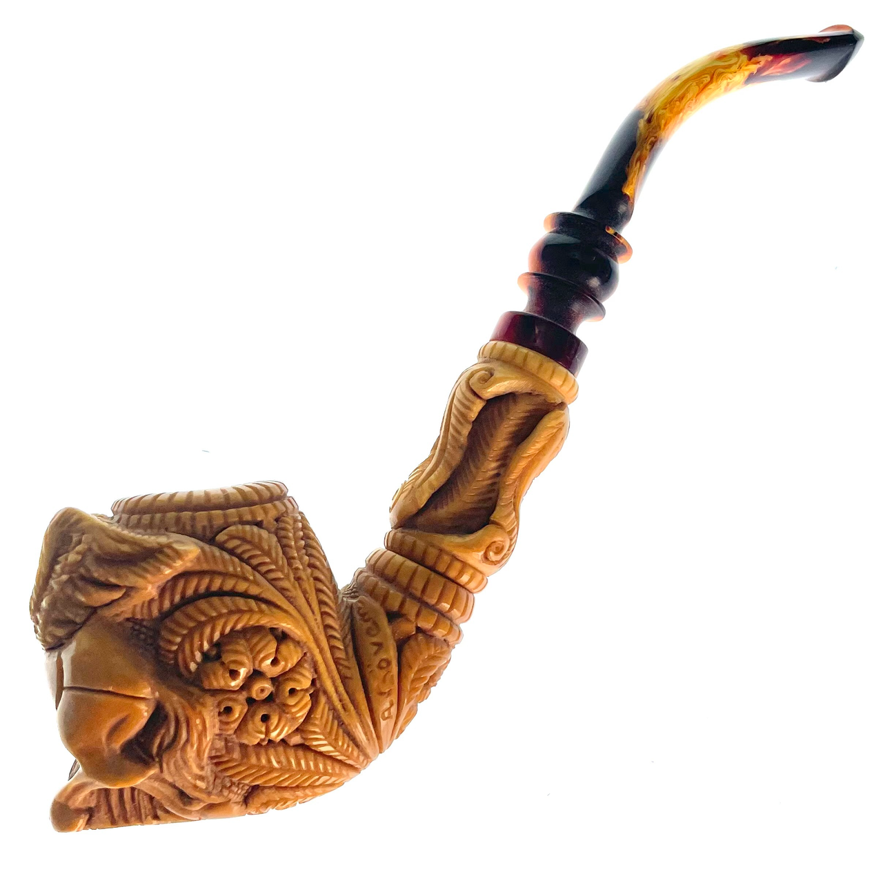 A Govem Master Carver Winged Pegasus Meerschaum Tobacco Pipe M08103
