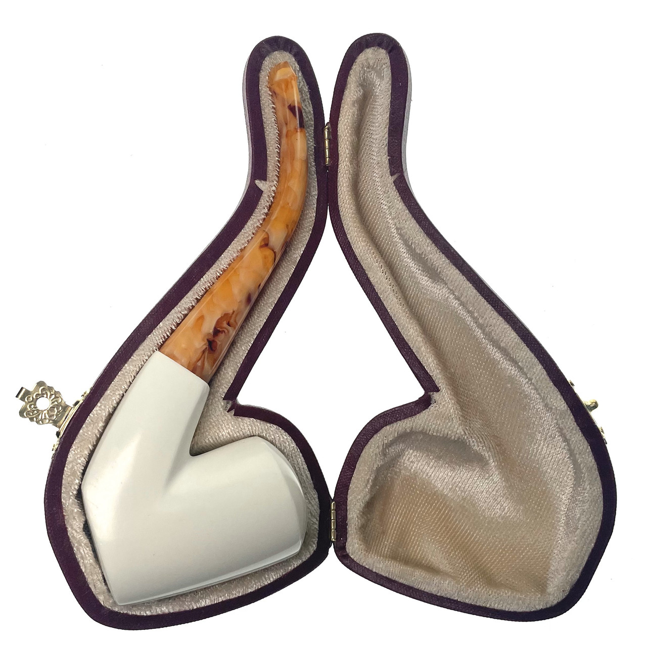 Stove Top Smooth Finish Panel Sided Sitter Meerschaum Tobacco Pipe