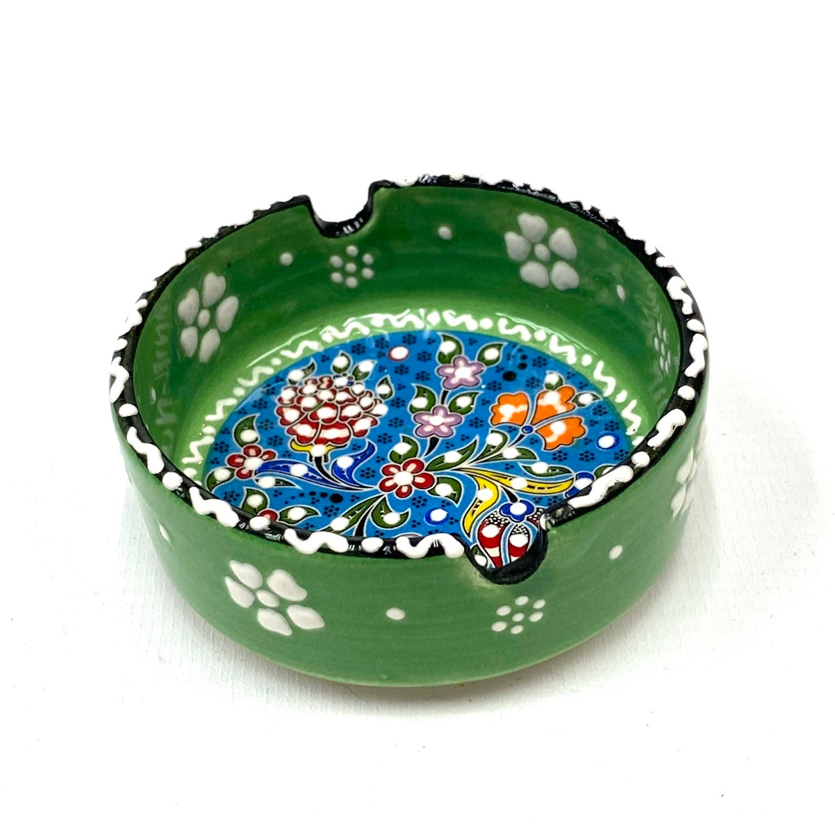 Hand Painted Turkish Ceramic Ashtray Assorted Colors 1 Count 3