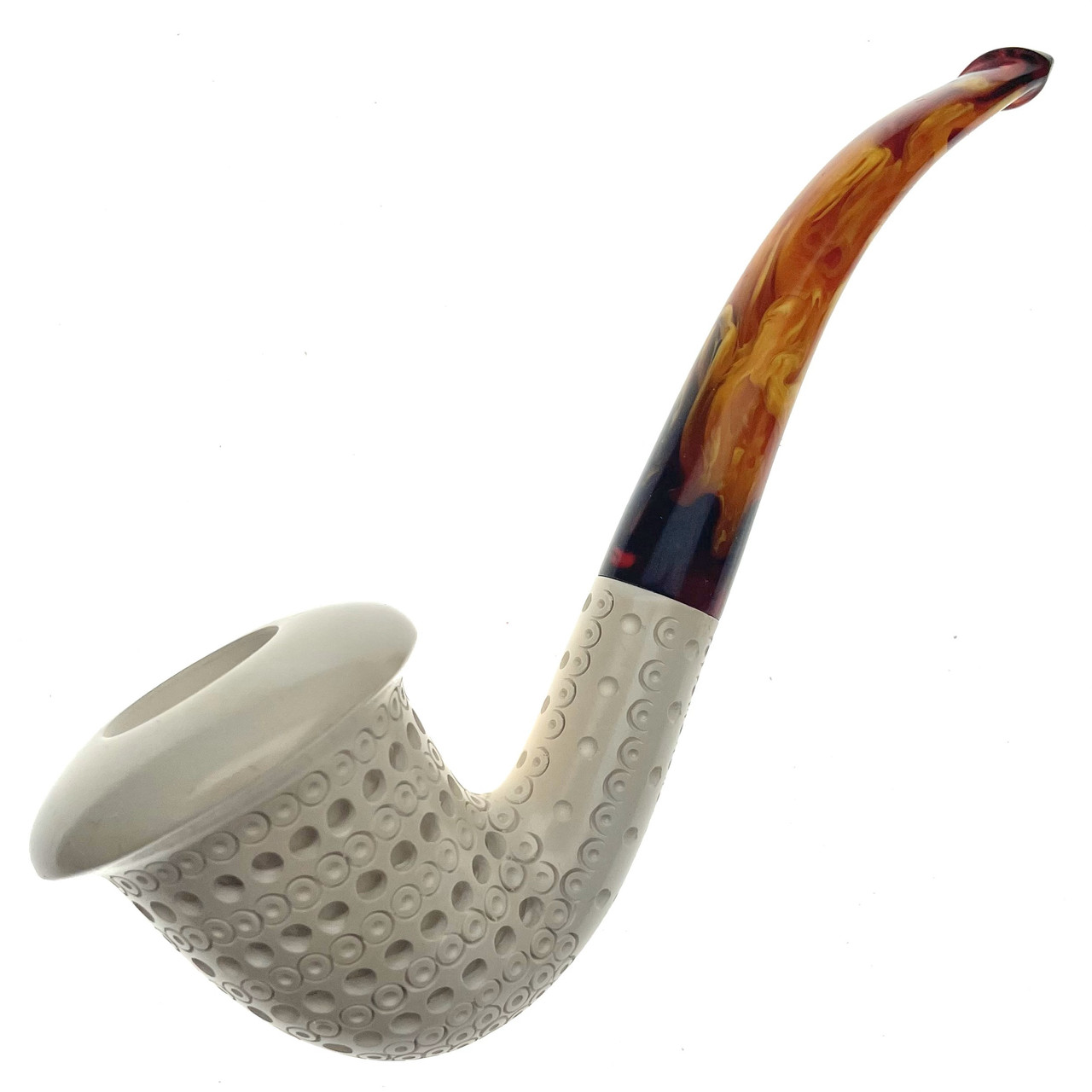 BIG Top Lattice Calabash Meerschaum Tobacco Pipe By Paykoc M02331