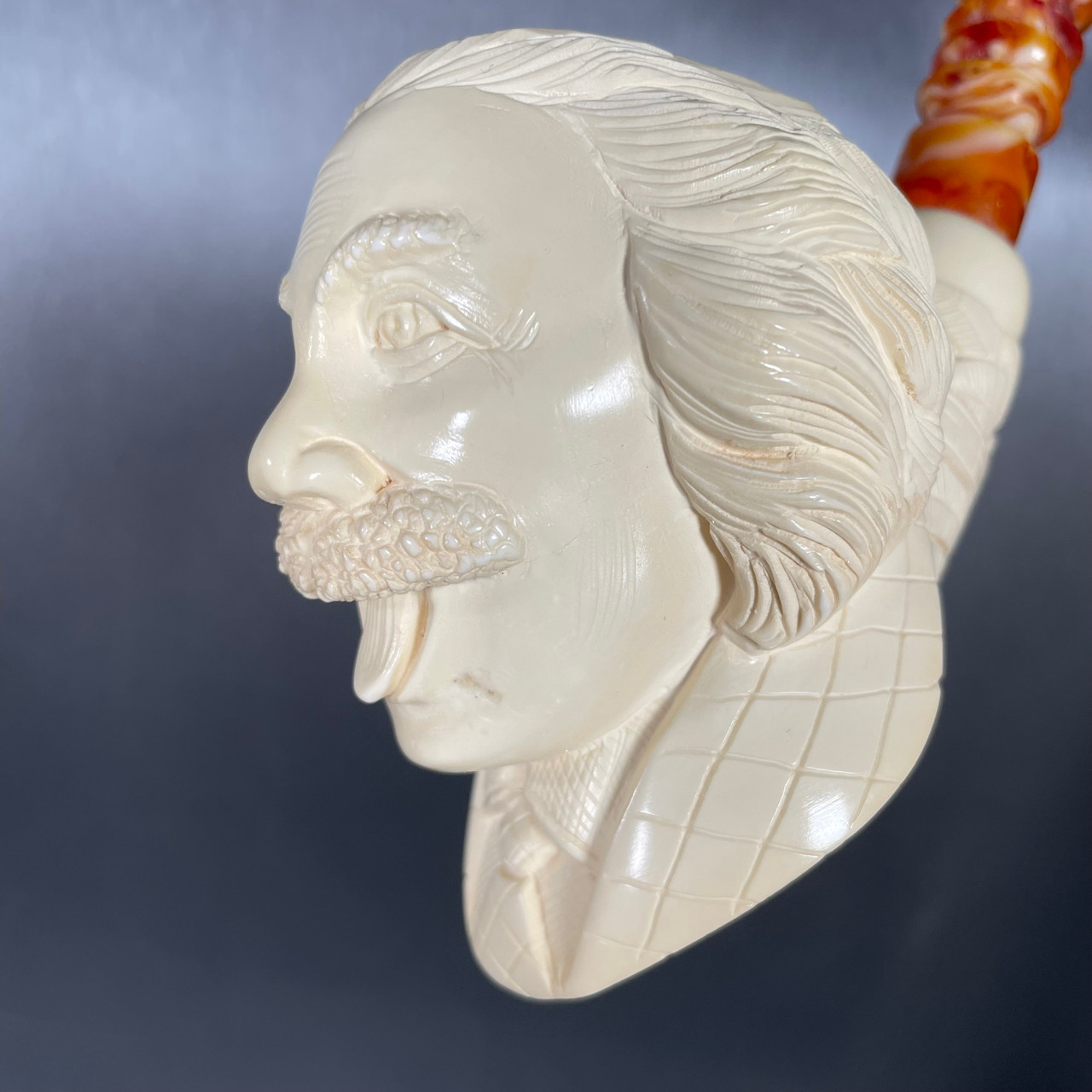Albert Einstein Full Sized Baglan Master Carver Meerschaum