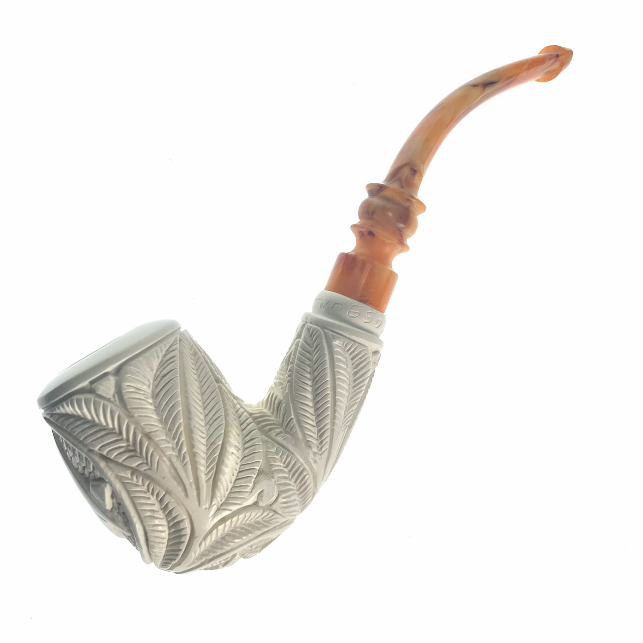 Carved meerschaum tobacco pipe
