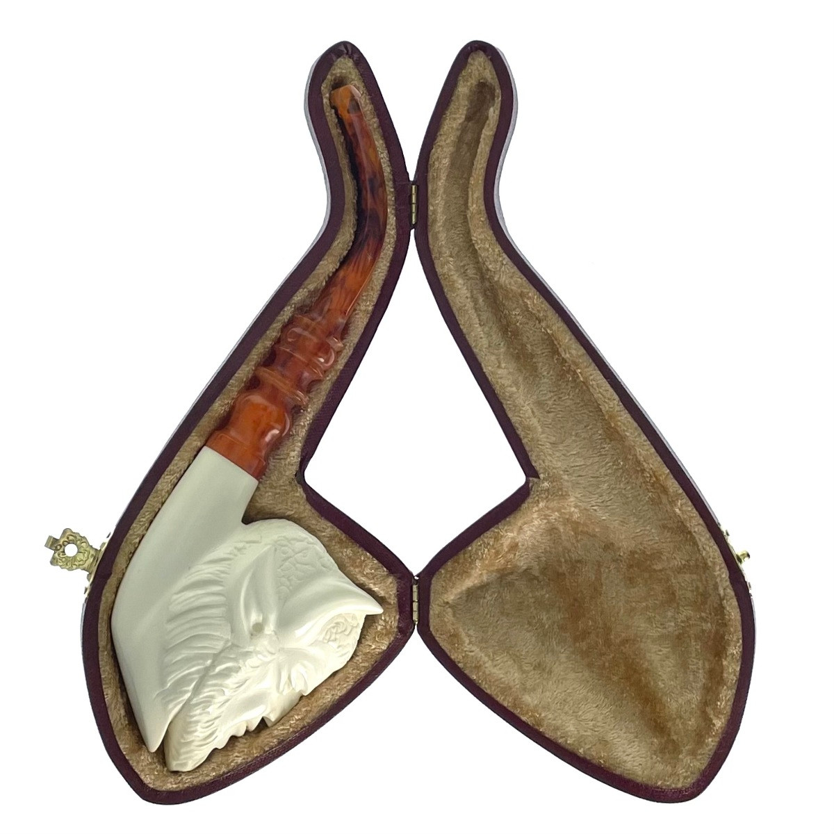 Fiddle Playing Devil Premium Meerschaum Pipe M74047 - Paykoc Pipes