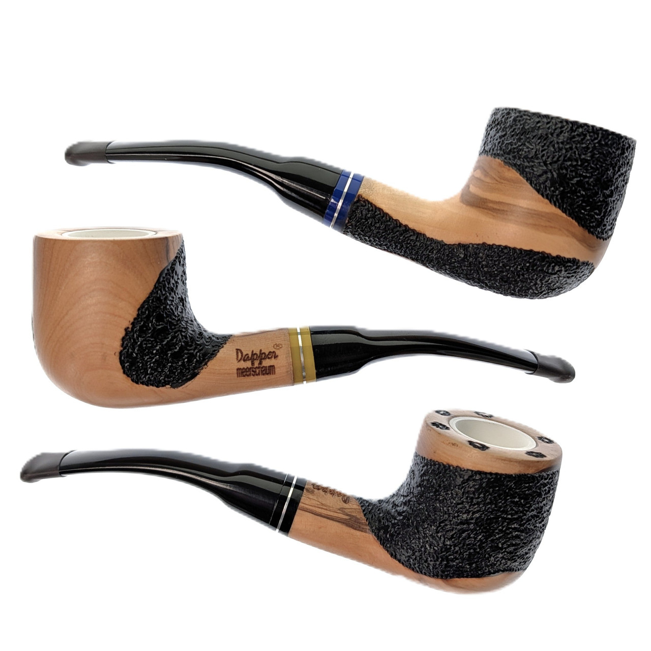 The Cappadocian Series — Rusticated Olive Wood Billiard Pipe with