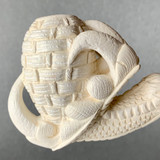 Woven Basket Geometric Claw Meerschaum Pipe Medet 6" M99054