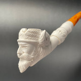 Warrior Viking Segmented Stem Meerschaum Churchwarden by Paykoc