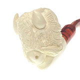 Mini Buffalo Miniature Pipe NO Case Meerschaum M60051L