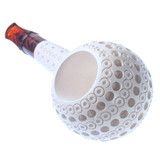 Meerschaum Classic Lattice Finish Straight Long Shank Stem Apple Tobacco Pipe by Paykoc M02022(L)