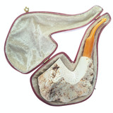 Natural Meerschaum Ore Block Pipe 1 Count - 05