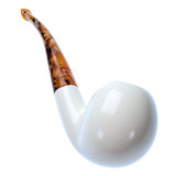 Meerschaum Smooth Apple w/Amber Swirl Stem