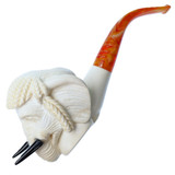 Meerschaum Black-Tusked Elephant Hand Carved Pipe
