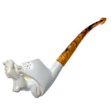 Meershaum Esmeralda in Waiting Hand Carved Smoking Pipe