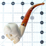 Meerschaum Skull of Mephisto Hand-Carved Smoking Pipe