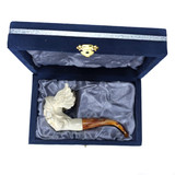 Meerschaum "The Wings of Odin" Viking Hand-Carved Smoking Pipe