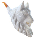Meerschaum "Fenrir's Gaze" Hand-Carved Smoking Pipe