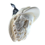 Meerschaum "Eustace the Rifleman" Civil War Hand-Carved Smoking Pipe