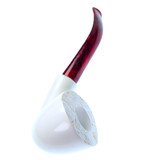 Meerschaum Rustic Dublin Hand-Carved Smoking Pipe