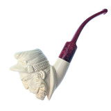 Meerchaum "The Forgotten Soldier" Civil War Hand-Carved Smoking Pipe