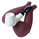 Meerschaum Smooth 1/2 Bend Brandy Glass w/ Black Stem