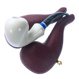 Meerschaum Arasta Pear Smoking Pipe with "Dreams of Emeralds" Stem