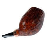 Handmade Italian Briarwood Bent Egg Smoking Pipe w Copper Ring (Limited Quantity)